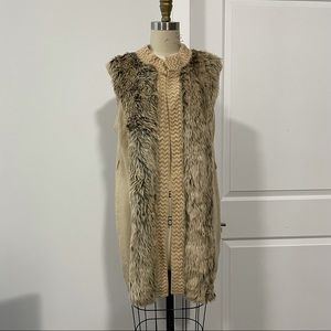 H&M Faux Fur Knit Vest